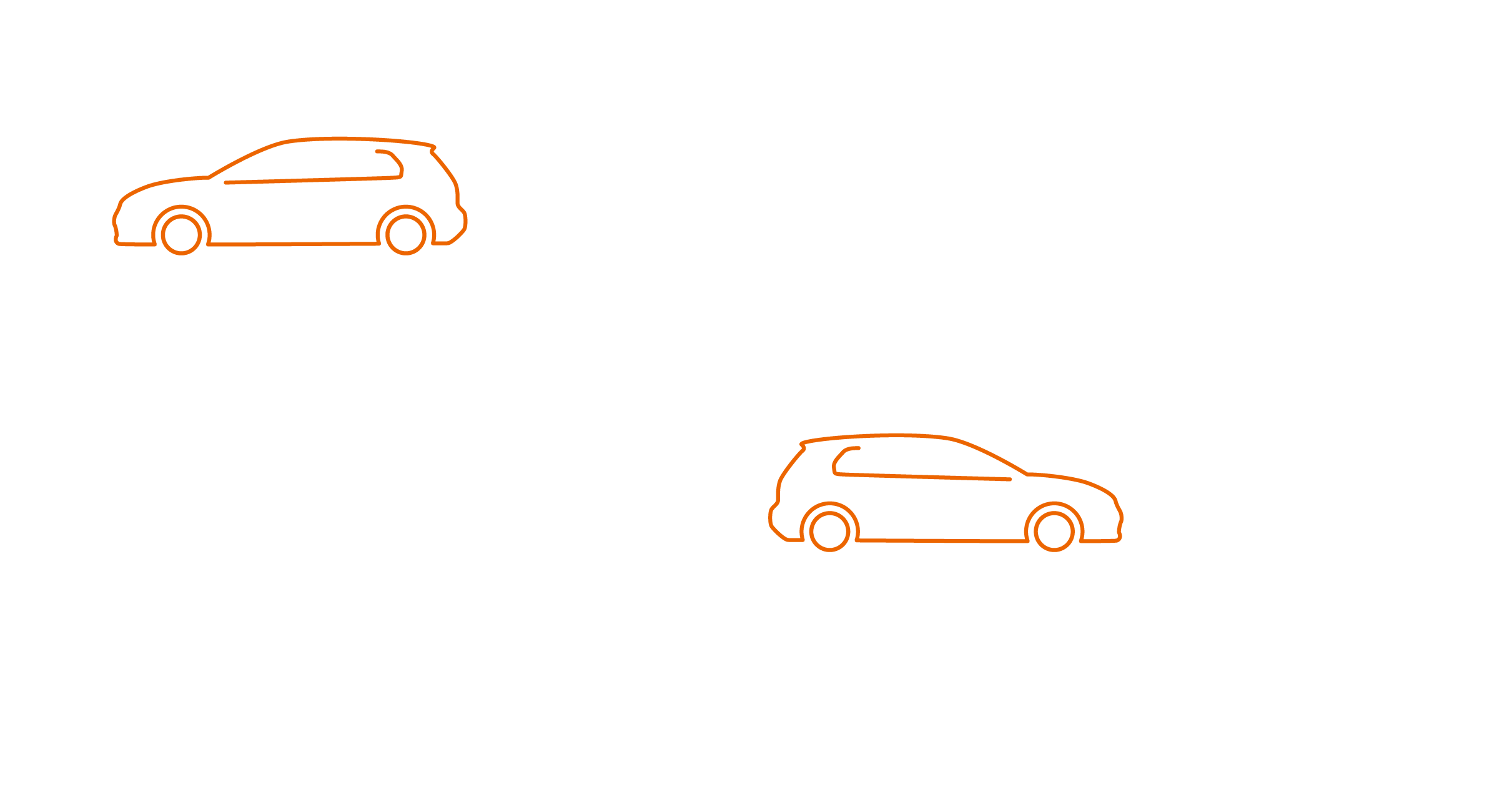 Grafik von mehreren Autos in Relation zu unserem Maschinenpark