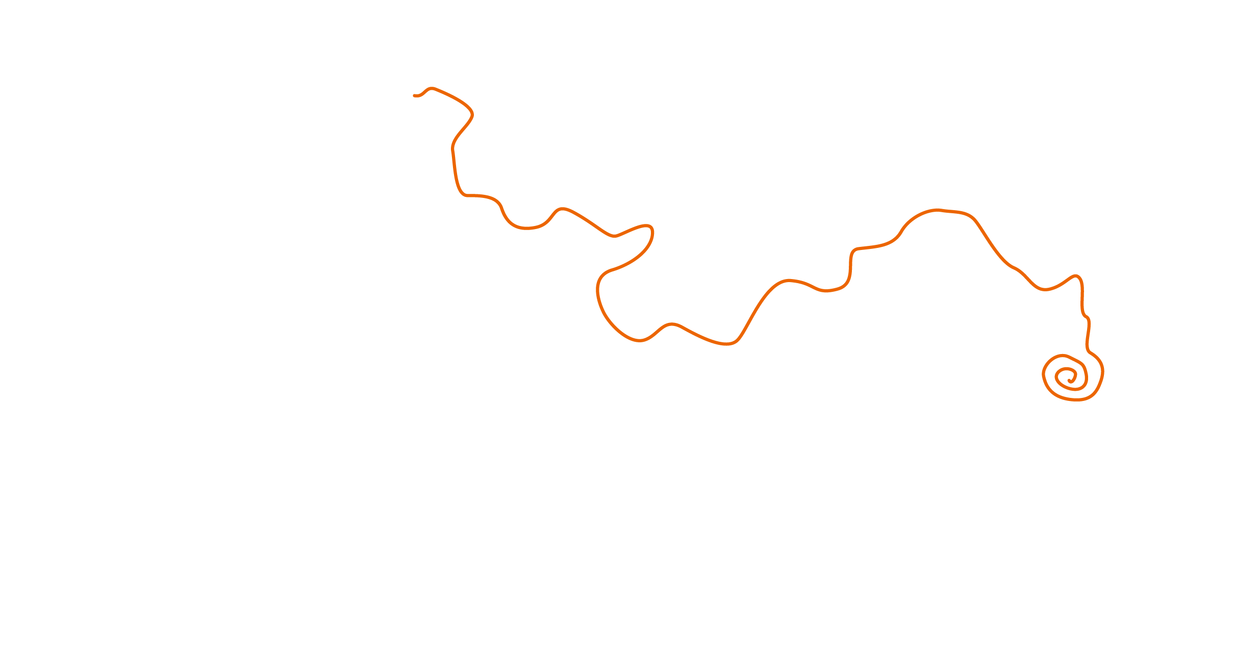 Grafik "Papierteppich" ausgerollt entlang der deutschen Ostseeküste